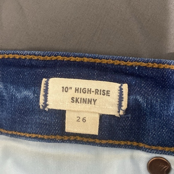 Madewell 10” high-rise skinny jeans. Size 26 - Picture 4 of 7